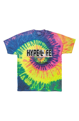 KwameHall HypeLife 101 Tie Dye Neon Rainbow Adult Tee