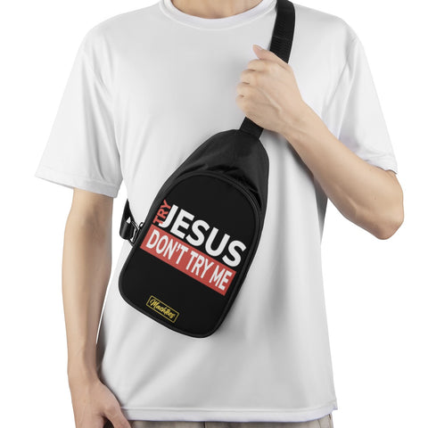Machtees Try Jesus Chest Bags