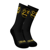 Machtees No.23 Black Crew Socks