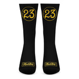 Machtees No.23 Black Crew Socks