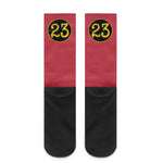 Machtees No.23 Red Crew Socks