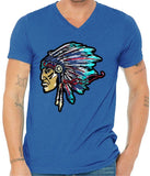 Machtees Blue Chief Bella + Canvas Unisex Triblend V-Neck T-Shirt | 3415C