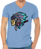 Machtees Blue Chief Bella + Canvas Unisex Triblend V-Neck T-Shirt | 3415C